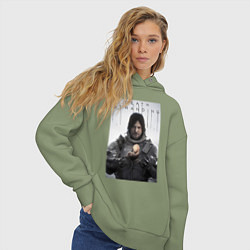 Толстовка оверсайз женская Death Stranding - Norman Reedus, цвет: авокадо — фото 2