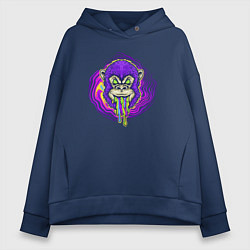 Женское худи оверсайз Purple monkey