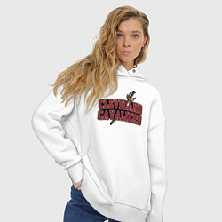 Толстовка оверсайз женская NBA Cleveland, цвет: белый — фото 2