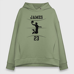 Толстовка оверсайз женская James 23, цвет: авокадо