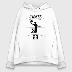 Толстовка оверсайз женская James 23, цвет: белый