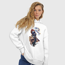 Толстовка оверсайз женская Ты моя мамочка - Доктор Кто: Are you my mommy, цвет: белый — фото 2
