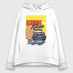 Женское худи оверсайз Burning wheels
