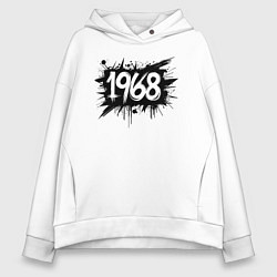 Толстовка оверсайз женская Граффити 1968, цвет: белый