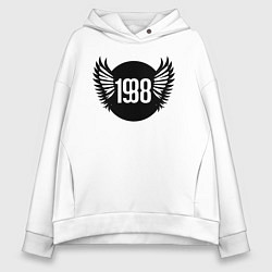 Толстовка оверсайз женская Крылатый 1988, цвет: белый
