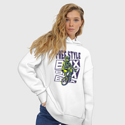 Толстовка оверсайз женская BMX free style, цвет: белый — фото 2