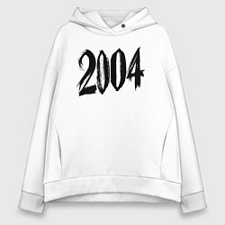 Толстовка оверсайз женская 2004 штрихами, цвет: белый