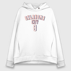 Толстовка оверсайз женская Oklahoma City 8, цвет: белый
