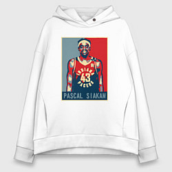 Толстовка оверсайз женская Pascal Siakam, цвет: белый