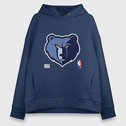 Толстовка оверсайз женская Memphis Grizzlies - basketball, цвет: тёмно-синий