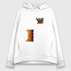 Толстовка оверсайз женская Doom персонаж из игры, цвет: белый