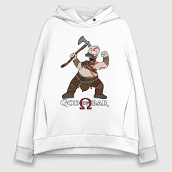 Толстовка оверсайз женская Homer - god of bar, цвет: белый