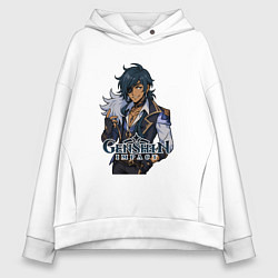 Толстовка оверсайз женская Кейа Genshin Impact, цвет: белый