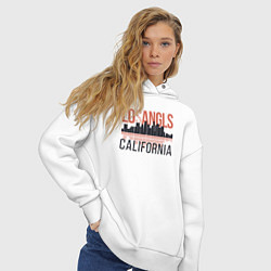 Толстовка оверсайз женская California - Los Angeles, цвет: белый — фото 2