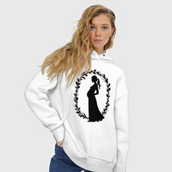 Толстовка оверсайз женская Беременная грация, цвет: белый — фото 2