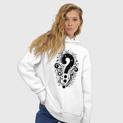 Толстовка оверсайз женская Тайна в деталях, цвет: белый — фото 2