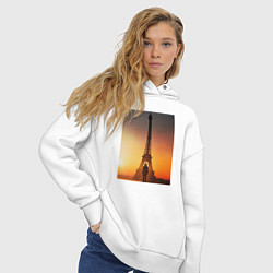 Толстовка оверсайз женская Джон Уик в Париже, цвет: белый — фото 2