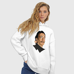 Толстовка оверсайз женская Дали, цвет: белый — фото 2