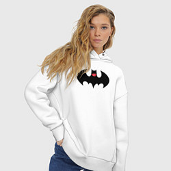 Толстовка оверсайз женская Губки Бэтмена, цвет: белый — фото 2