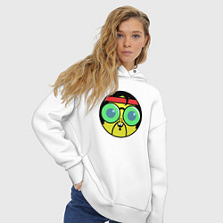 Толстовка оверсайз женская Милый хиппи, цвет: белый — фото 2