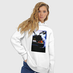 Толстовка оверсайз женская Out a time, цвет: белый — фото 2