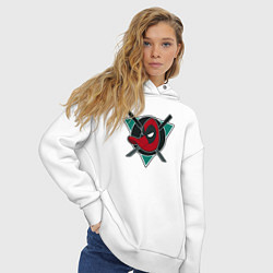 Толстовка оверсайз женская Deadpool ducks, цвет: белый — фото 2