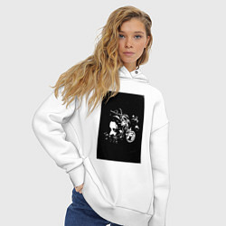 Толстовка оверсайз женская Фильм Пила, цвет: белый — фото 2