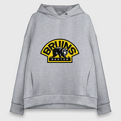 Толстовка оверсайз женская HC Boston Bruins Label, цвет: меланж