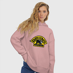 Толстовка оверсайз женская HC Boston Bruins Label, цвет: пыльно-розовый — фото 2