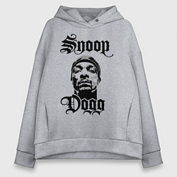 Толстовка оверсайз женская Snoop Dogg Face, цвет: меланж