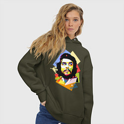 Толстовка оверсайз женская Che Guevara Art, цвет: хаки — фото 2