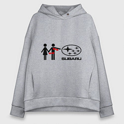 Женское худи оверсайз I love subaru