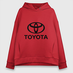 Толстовка оверсайз женская Toyota Logo, цвет: красный