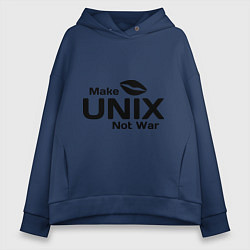 Женское худи оверсайз Make unix, not war