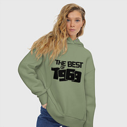 Толстовка оверсайз женская The best of 1969, цвет: авокадо — фото 2