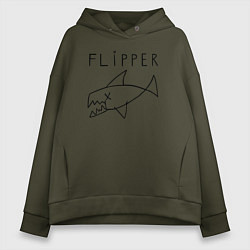 Толстовка оверсайз женская Flipper, цвет: хаки