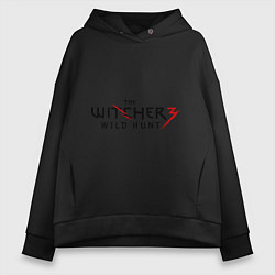 Толстовка оверсайз женская The Witcher 3, цвет: черный
