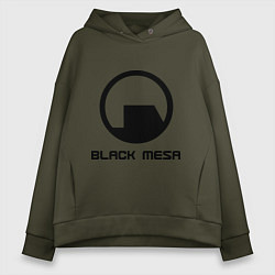 Толстовка оверсайз женская Black Mesa: Logo, цвет: хаки