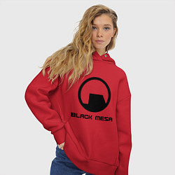 Толстовка оверсайз женская Black Mesa: Logo, цвет: красный — фото 2