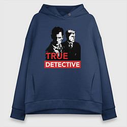 Толстовка оверсайз женская True Detective, цвет: тёмно-синий