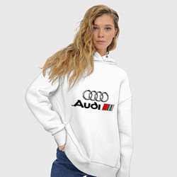 Толстовка оверсайз женская Audi, цвет: белый — фото 2