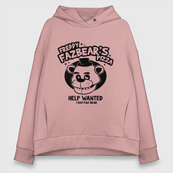 Толстовка оверсайз женская Freddy Fazbear's Pizza, цвет: пыльно-розовый
