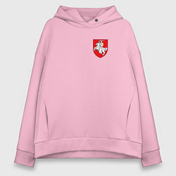 Толстовка оверсайз женская Погоня: герб, цвет: светло-розовый