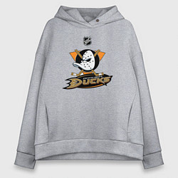 Толстовка оверсайз женская NHL: Anaheim Ducks, цвет: меланж