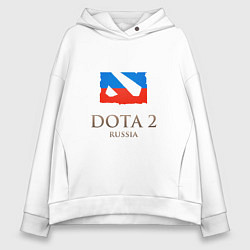 Толстовка оверсайз женская Dota 2: Russia, цвет: белый