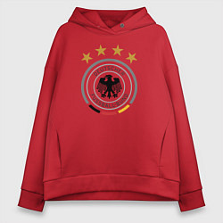 Толстовка оверсайз женская Deutscher Fussball-Bund, цвет: красный