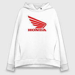 Толстовка оверсайз женская Honda Red, цвет: белый