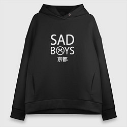 Толстовка оверсайз женская SAD BOYS, цвет: черный