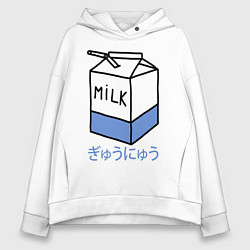 Толстовка оверсайз женская White Milk, цвет: белый