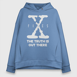 Толстовка оверсайз женская X-Files: Truth is out there, цвет: мягкое небо